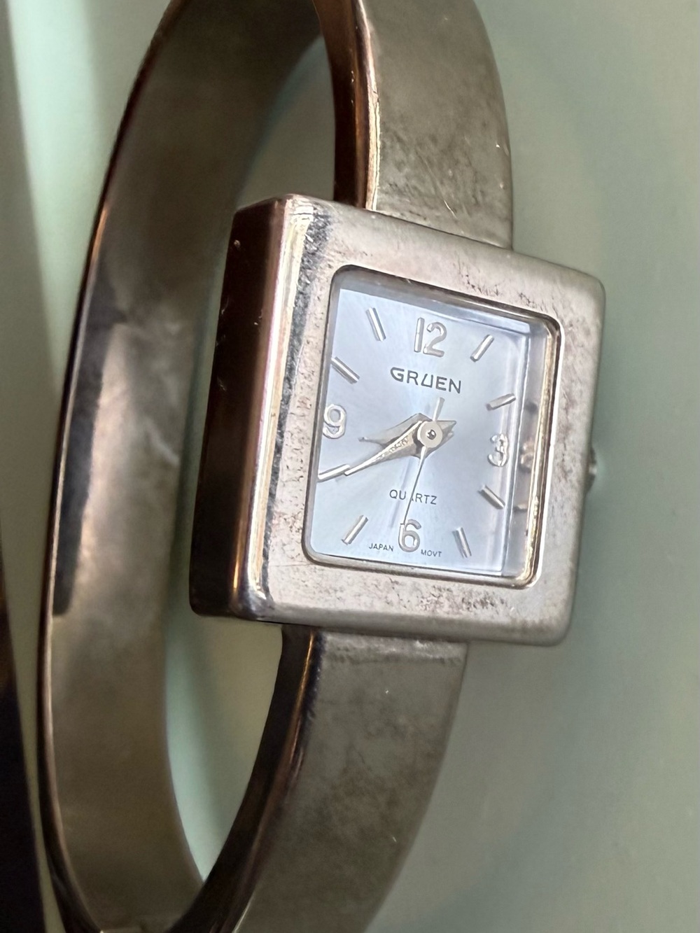 Gruen Women's Silver Bangle Quartz Watch